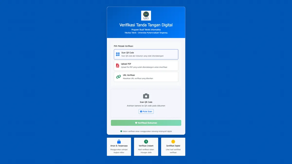 Academic digital signature system — document signing interface