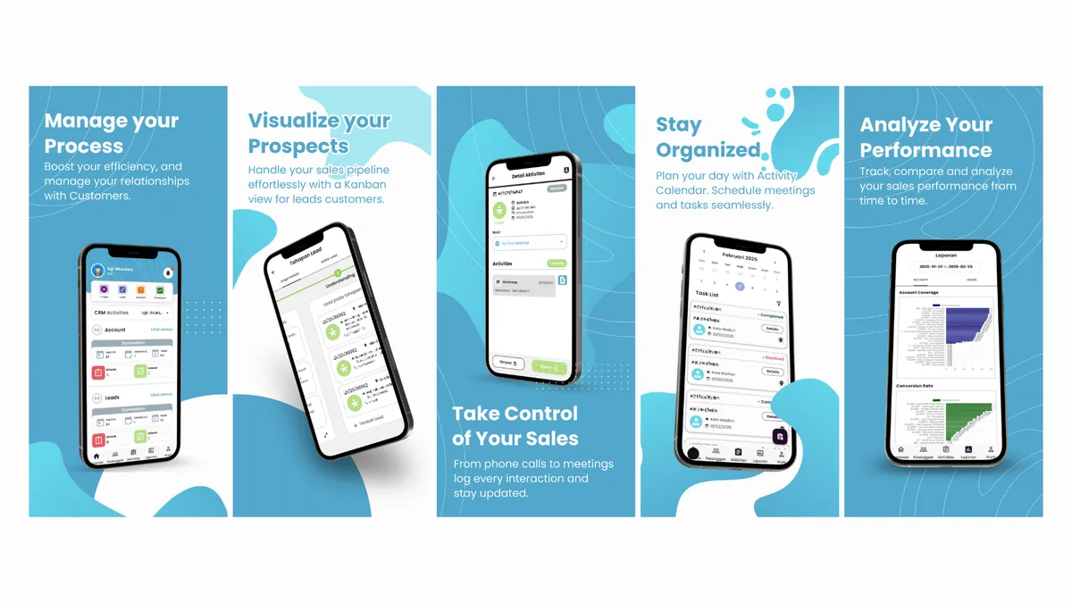 Enterprise CRM mobile app — lead management and reporting